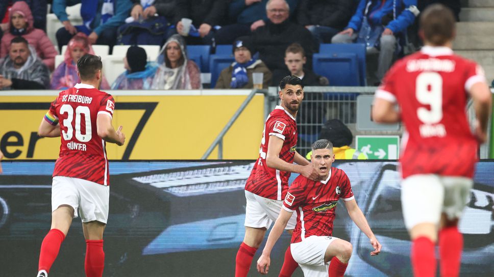 Фрайбург продължава да мечтае за Шампионска лига след шоу със седем гола срещу Хофенхайм