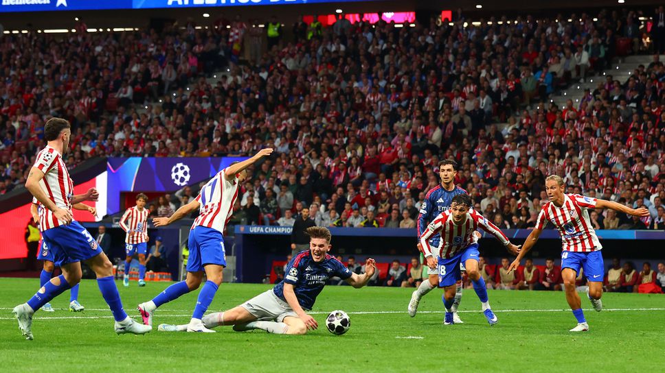 Шеф на Атлетико: Арсенал получи дузпичка, каквато в Европа обикновено не дават