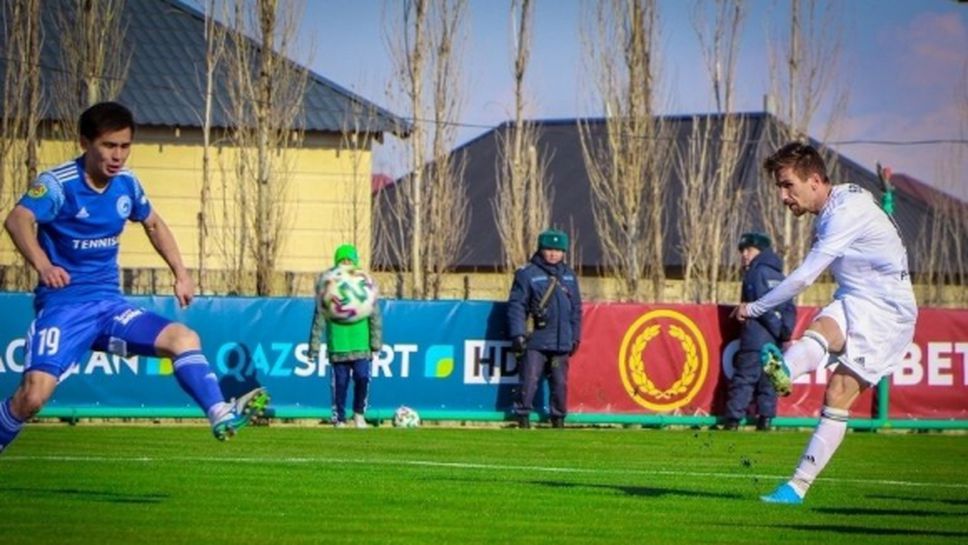 Бивш халф на Берое дебютира с победен гол в Казахстан (видео)