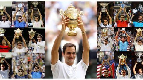 Четири велики рекорда на Федерер, които трудно ще бъдат подобрени