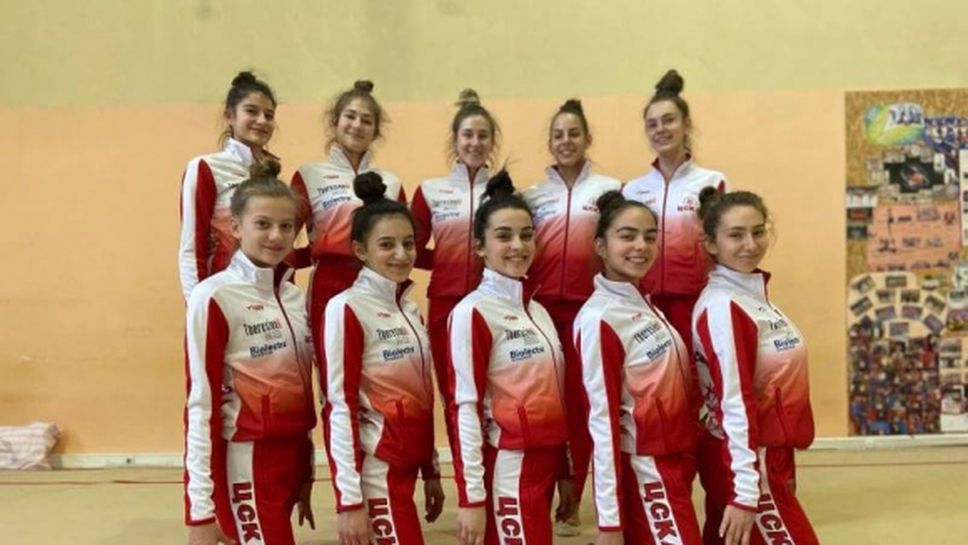 Женският отбор на ЦСКА по естетическа гимнастика не спира да се забавлява и в изолация