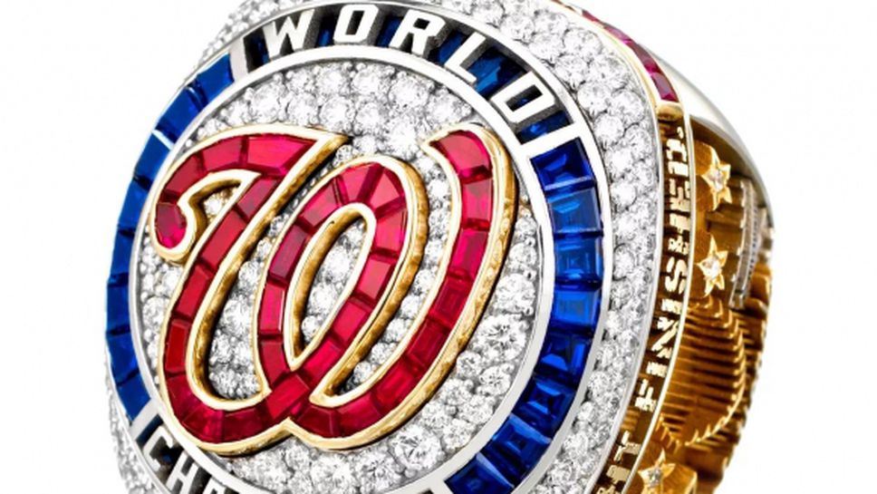 108 диаманта, 32 сапфира и 30 рубина върху шампионския пръстен на Вашингтон