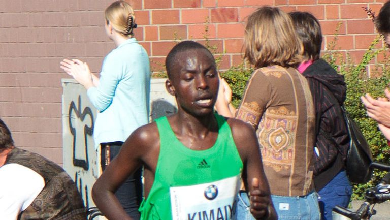 Бронзовият медалист от маратона на Берлин през 2011 г Едуин