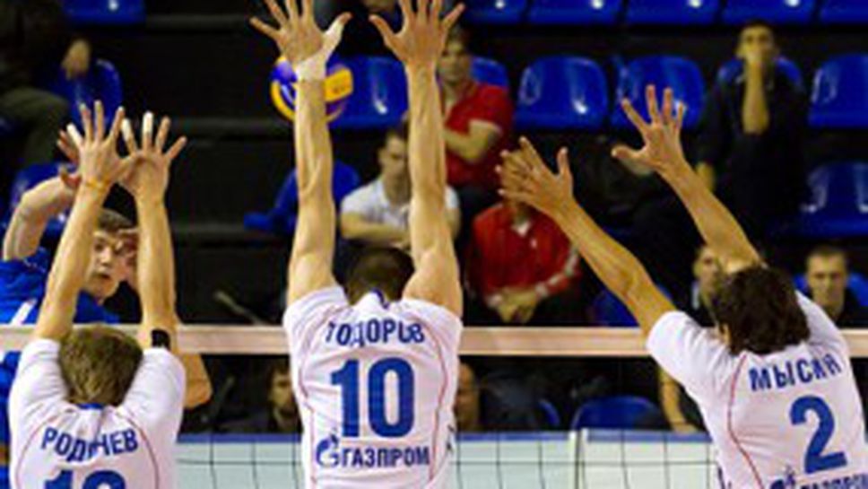 Теодор Тодоров с 12 точки (5 блока)! Газпром с изненадваща загуба от Минск с 2:3