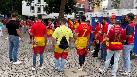 Кьолн започна да се пълни с фенове на Испания и Грузия