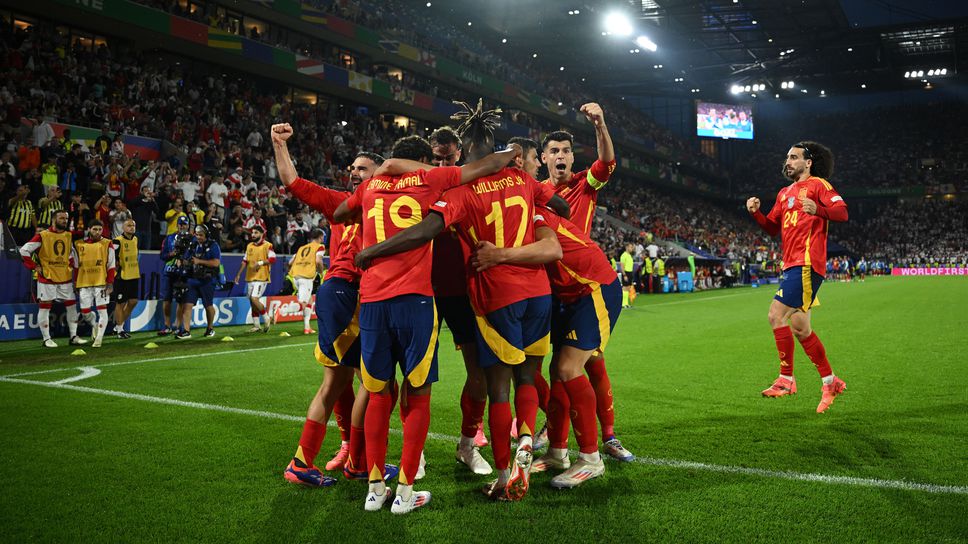 Испания 4:1 Грузия, гол на Дани Олмо