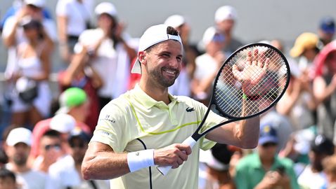 Григор Димитров отвя трети пореден съперник на US Open без загубен сет