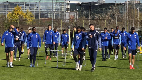 Левски тренира в добро настроение след успеха в Пазарджик