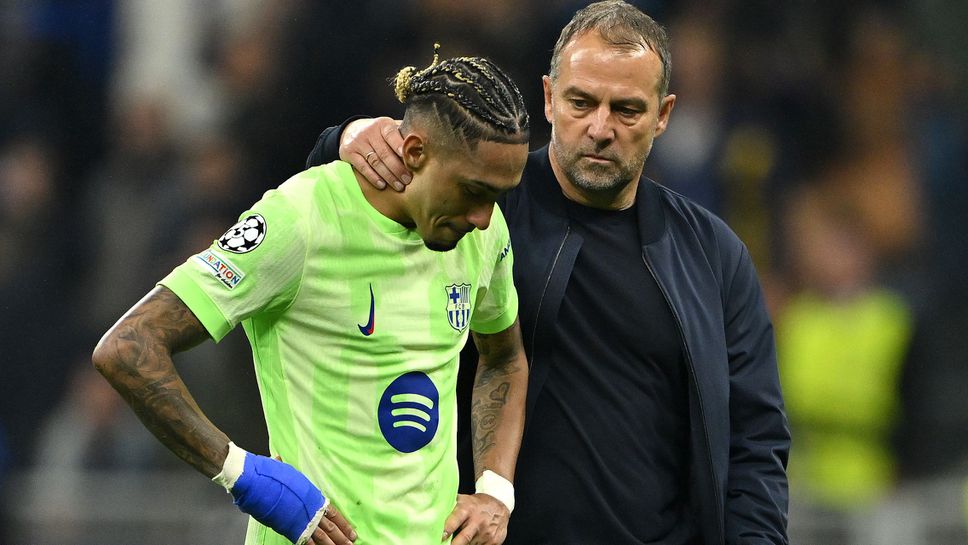 В Барселона недоволни, въпреки победата - разговор между Флик и Рафиня го доказва