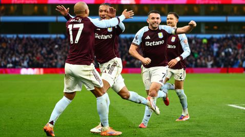  Астън Вила имаше съмнения против последния, само че въпреки всичко реализира пета поредна победа и излезе на третото място 