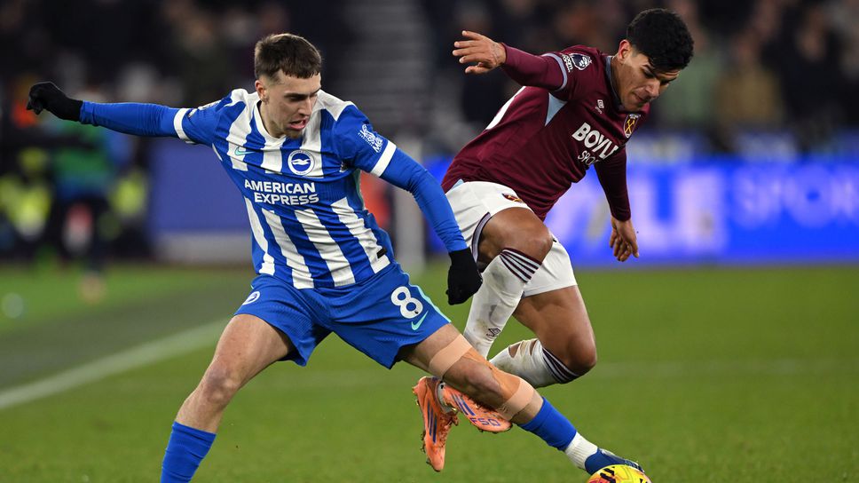 Четири гола, три дузпи и равенство между Уест Хам и Брайтън