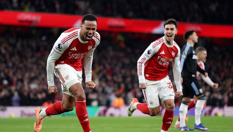 Арсенал показа различно лице след почивката и унижи Астън Вила с шампионска игра