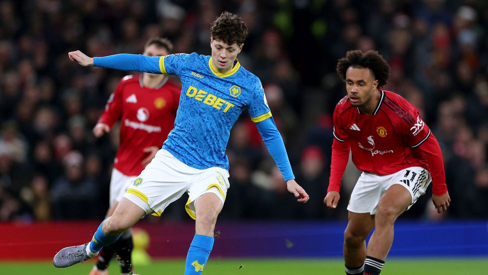 На почивката: Манчестър Юнайтед 1:1 Уулвърхамптън