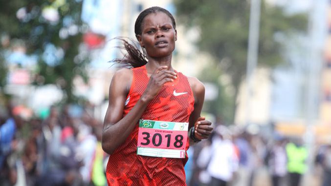 Кенийската лекоатлетка Джорджина Роно която се класира трета на маратона