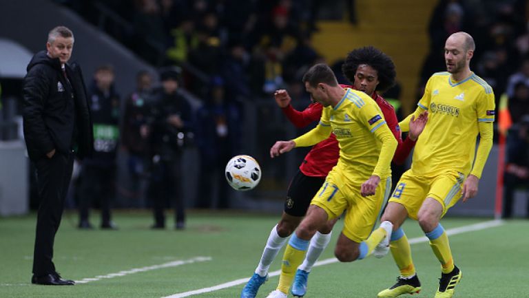 Шомко изравни за Астана срещу Манчестър Юнайтед