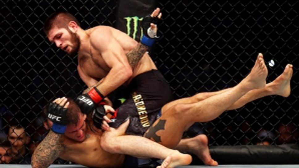 Великият Хабиб Нурмагомедов събмитна Дъстин Порие и пак доказа, че е кралят!