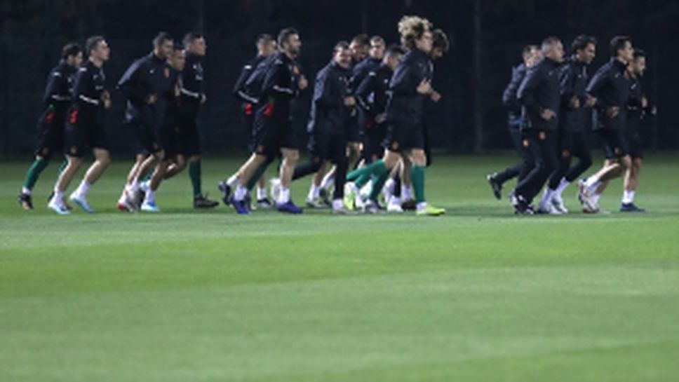 Националите тренират преди контролата с Парагвай