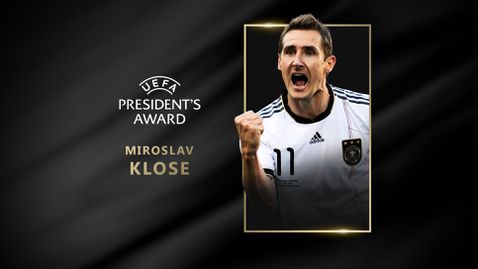 Легендата Клозе получи специалната награда на президента на УЕФА