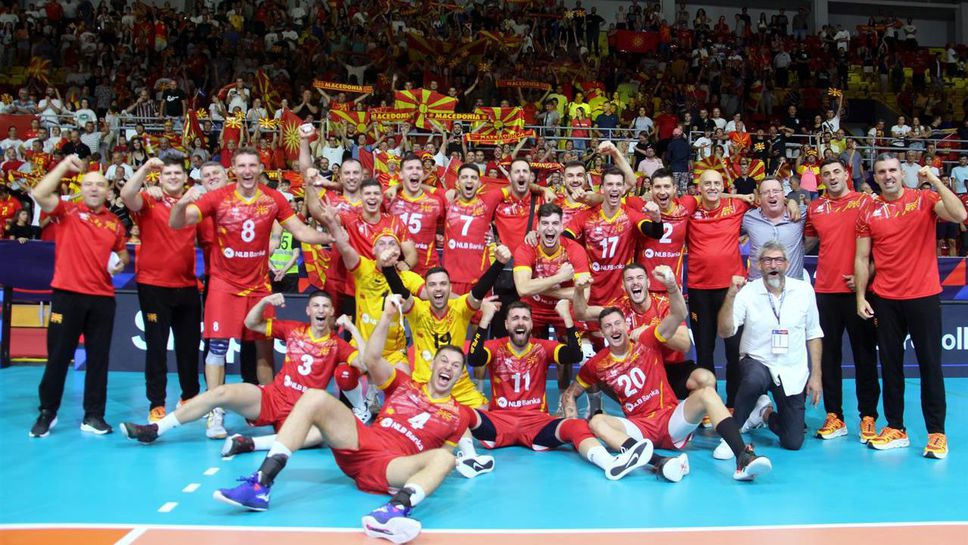 Северна Македония обърна Дания за начало на ЕвроВолей 2023