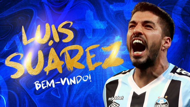 Бразилският гранд Гремио привлече Луис Суарес обявиха официално от клуба