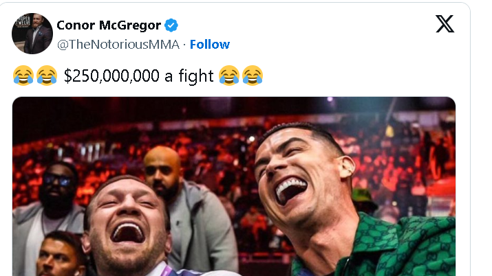 Макгрегър се пошегува за битка с Роналдо