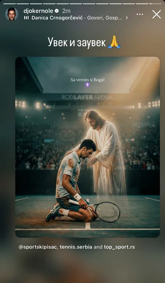 Novak Đoković se oglasio na Instagramu posle finala Australijan opena (Foto: Instagram/Printscreen/djokernole)