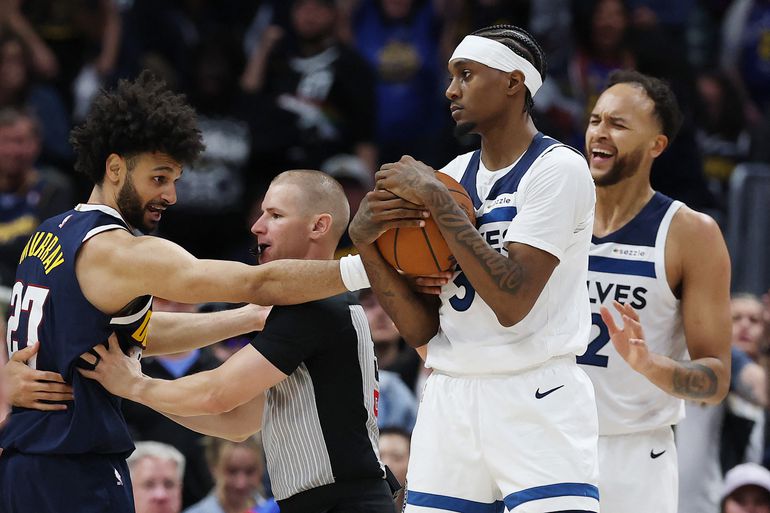 Džamal Marej tokom petog meča serije Denver - Minesota (Foto:  MATTHEW STOCKMAN / Getty images / Profimedia)