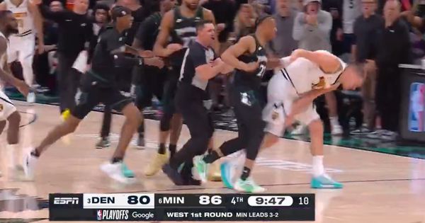 MINESOTA - DENVER Jokić na ivici tuče! Opet je došlo do opšteg haosa na terenu /VIDEO/