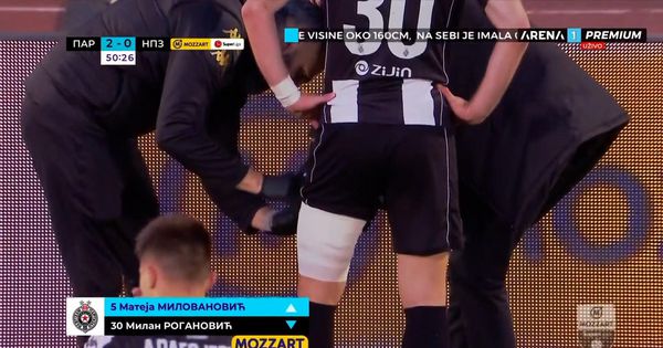 Roganović u bolovima napustio teren u Humskoj!