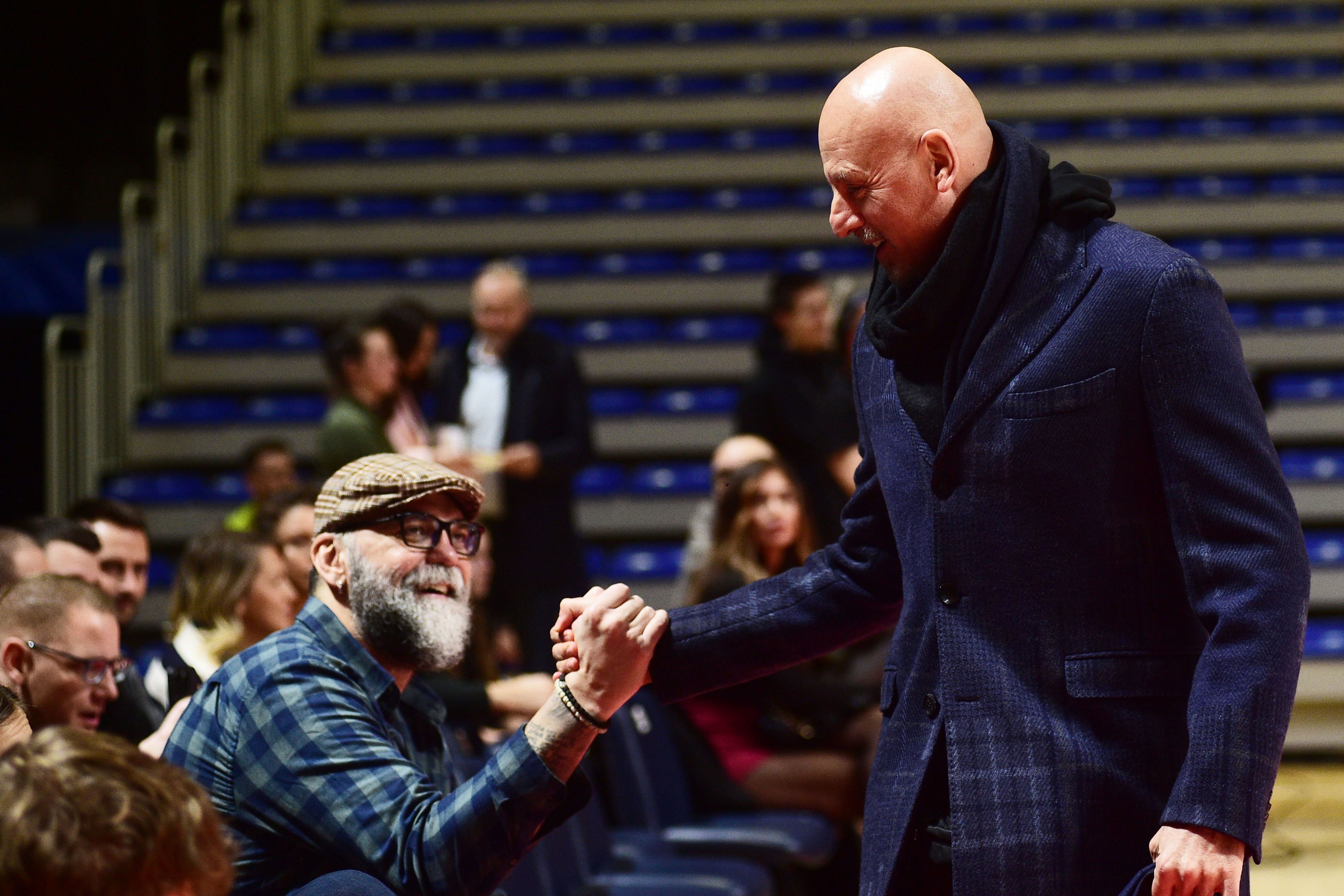 Saša Obradović i Ratko Varda na meču KK Mega - KK Partizan