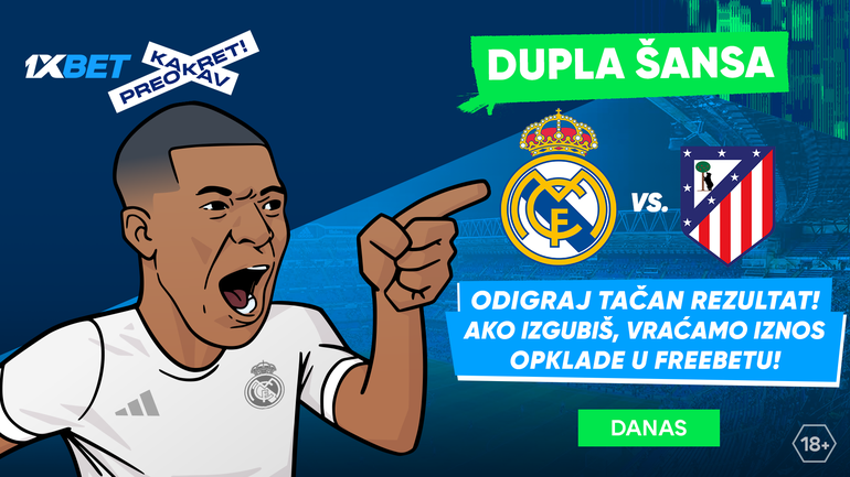 1XBET dupla šansa: Igrajte na tačan rezultat i osvojite freebet čak i ako izgubite!