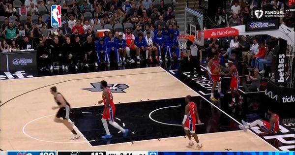 Vembanjama dominarao u pobedi nad Filadelfijom, a potom izašao nakon bolne povrede