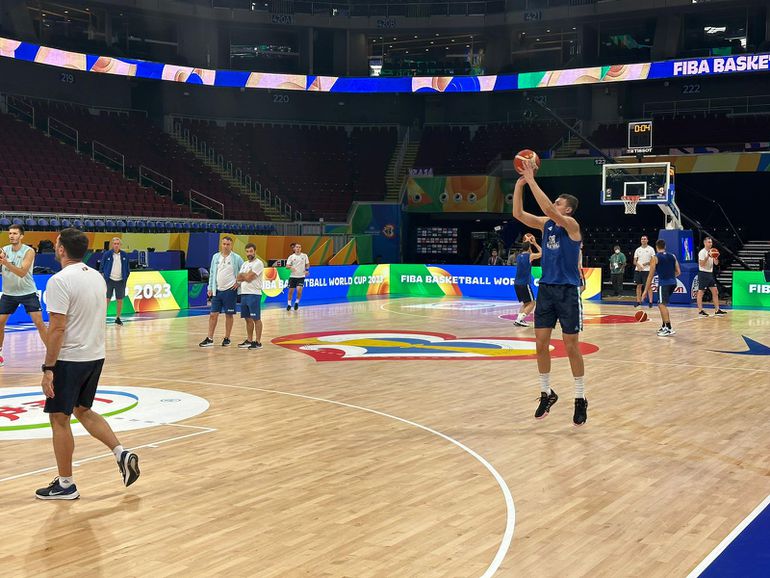 Poslednji momenat treninga Orlova pred finale Mundobasketa