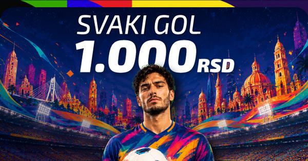 Eksplozija bonusa u Meridianu: Svaki gol na Svetskom prvenstvu vredi 1.000 DINARA!