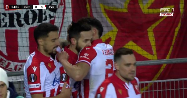 Ivanić dao gol, Arnautović dva puta bacio trenerku na pod od radosti: Ovako je Zvezda dala i proslavila gol u Gracu