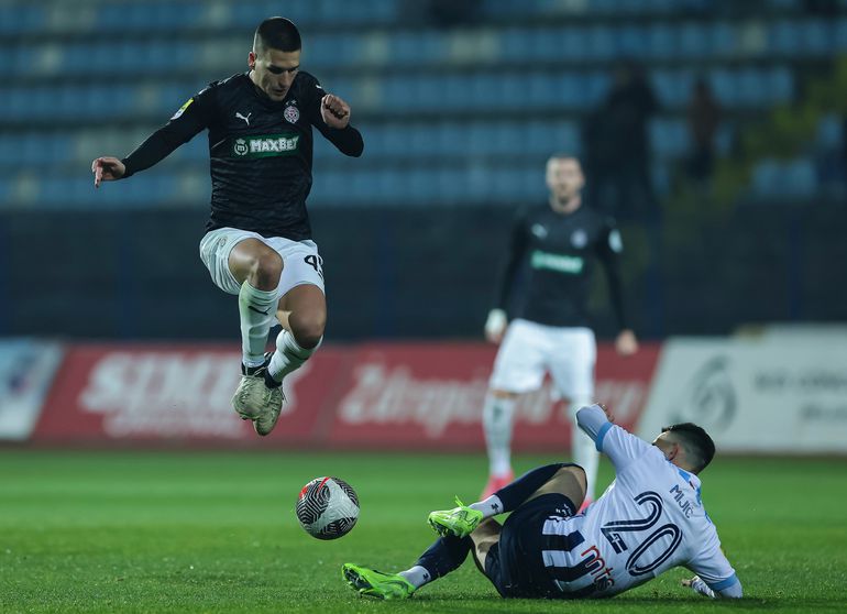 Detalj sa utakmice Superlige Srbije Spartak Subotica - Partizan