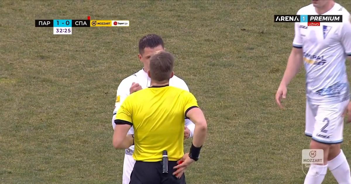 Da li je Partizan oštećen?! Novak Simović dao crveni igraču Spartaka ...