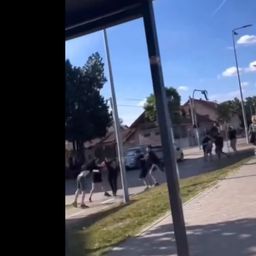 Brutalna tuča huligana u Novom Sadu: Jedni leže, drugi ih gaze - ljudi sa stanice gledaju u šoku /VIDEO/