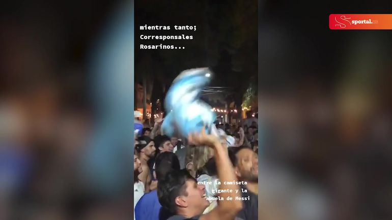 ERUPCIJA EMOCIJA Navijači Argentine pevali serenadu Mesijevoj baki, a ovo je njena reakcija /VIDEO/