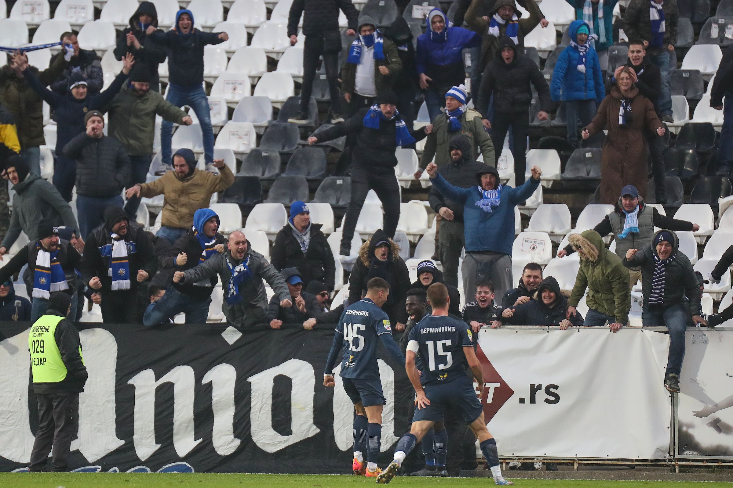 Detalj sa utakmice Superlige Srbije Čukarički - OFK Beograd