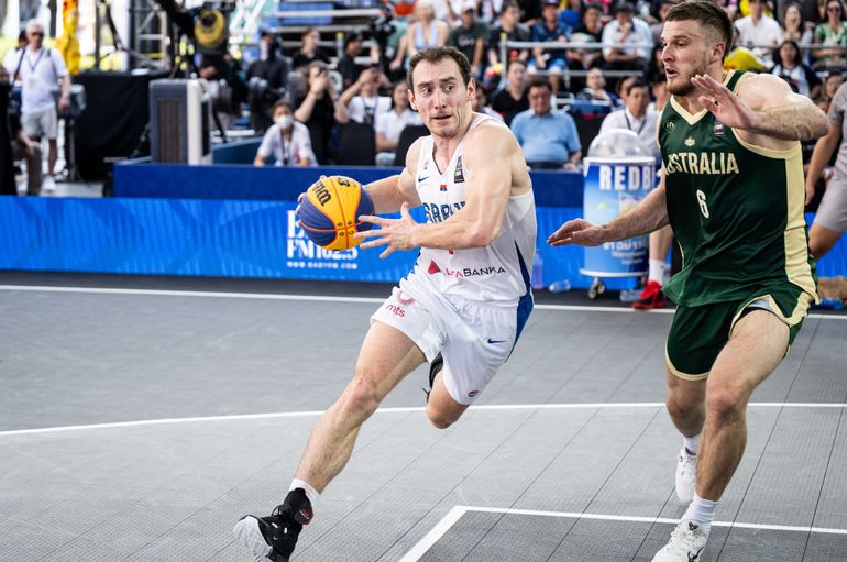 Stefan Milivojević na meču FIBA Kupa šampiona Srbija 3x3 - Australija 3x3