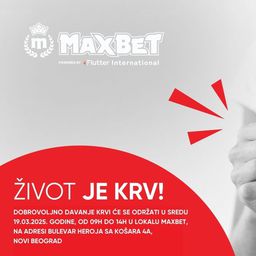 MaxBet i FK Partizan pozivaju na akciju dobrovoljnog davanja krvi "Život je krv"