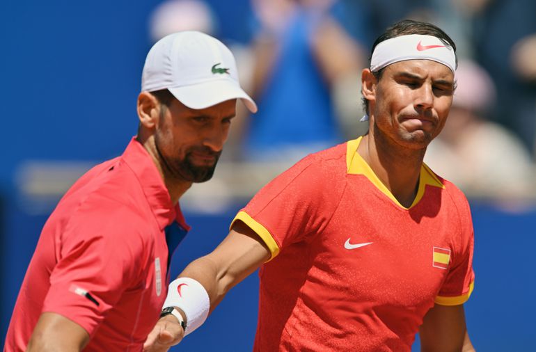 Rafael Nadal i Novak Đoković na meču u Parizu na Olimpijskim igrama