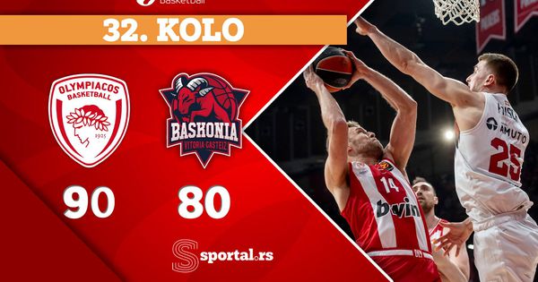 Evroliga kolo 32. | Olimpijakos - Baskonija 90:80, Eksplodirao tanden Milutinov-Vezenkov i zatrpao koš Baskonije!