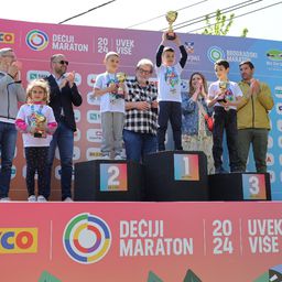 Zagrevanje za Beogradski maraton: Konstantin Žujović iz vrtića "Breza" pobednik Dečjeg maratona