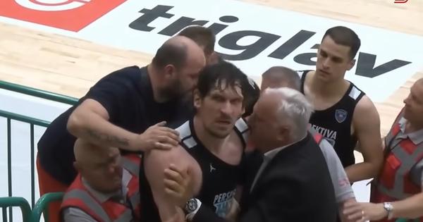 Bobi kakvog ne znamo – izgubio živce, Dončić ga smirivao: Marjanović se gurao, psovao i sukobio sa ljudima na tribinama /VIDEO/