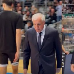 Hrvati aplaudirali Obradoviću, pa "pljuvali": Od ovacija do "umro je Partizan" za 40 minuta košarke u Splitu/VIDEO/