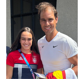 “Fin je bio!” Rafael Nadal i Sara Ćirković na slici u olimpijskom selu /VIDEO/