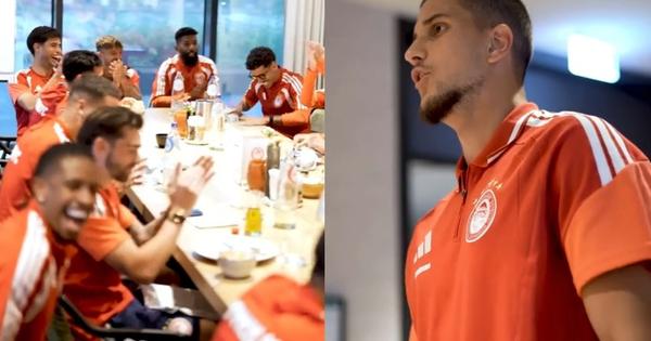 Novi fudbaler Olimpijakosa napravio šou: Zapevao veliki hit Sinana Sakića i bacio Grke u dernek! /VIDEO/