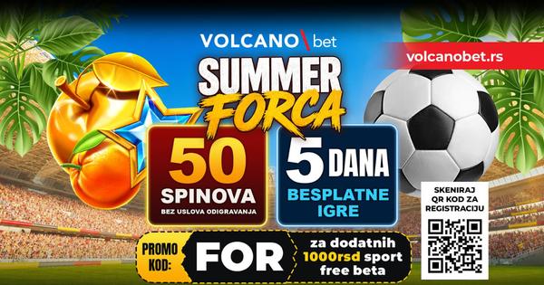 Leto počinje uz Volcanobet: Stigla je Summer Forca